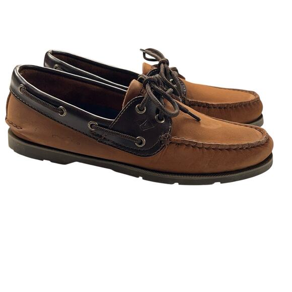 Sperry Top-Sider Mens Size 8.5M Authentic Original 2-Eye Boat Shoe Brown Leather - Picture 3 of 10